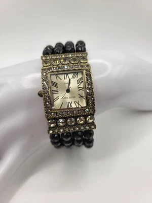 Reloj HEIDI DAUS 4 Hilos Swarovski Negro Cuentas Cristales Colores Ahumados NUEVO EN CAJA Foto 1 de 4