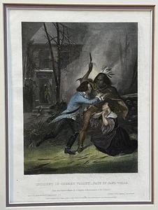 Stampa originale 1856,Incident Cherry Valley-Jane Wells Fate,Ameri Revolution War - Foto 1 di 5