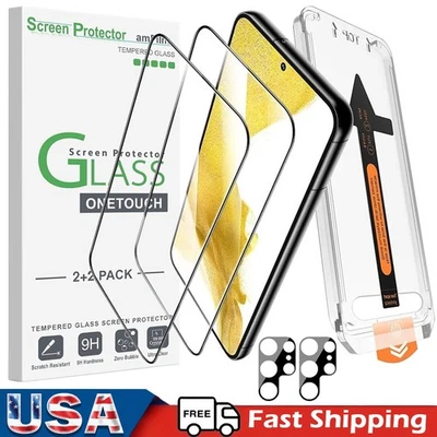 2X Tempered Glass Screen Protector For Samsung Galaxy S25 S24 S23 S22 S21 S20 - Image 1 of 4