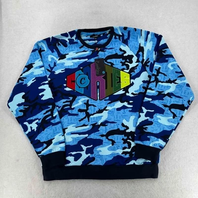 NWT Cookies SF Shirt Men's Blue Camouflage Long Sleeve Pullover Size 2XL - Image 1 of 4
