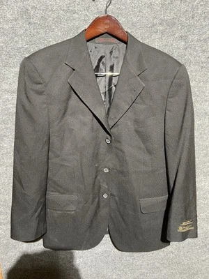  Blazer GIORGIO COSANI Para Hombre Talla 44 L Lana Cachemira 2 Botones Azul Marino Rayas Foto 1 de 4