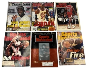 Vintage Michael Jordan Magazine Lot of 6 Sports Illustrated & Trading Cards - Bild 1 von 17