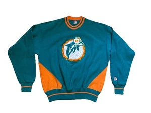 Sudadera De Colección Años 90 NFL Miami Dolphins The Game Cuello Redondo Talla Grande - Imagen 1 de 5