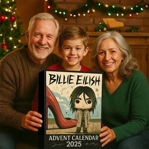Advent Calendar Christmas For Billie Eilish Countdown Calendar 2D Acrylic - Picture 1 of 6