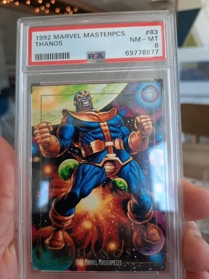 Thanos PSA 8 1992 Marvel Masterpieces #83 NM MINT Card Iron Man 55 Captain Movie - Image 1 of 4