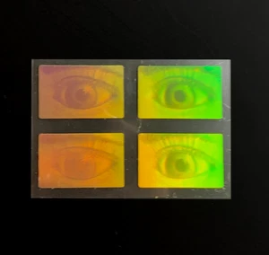 RAR!!! AUGEN ANATOMIE Vintage Sticker Aufkleber HOLOGRAMM HOLOGRAFISCH Holo - Bild 1 von 5