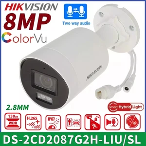 Hikvision DS-2CD2087G2H-LIU/SL 4K 8MP ColorVu 2-Way Audio Alarm POE AI IP Camera - Picture 1 of 12
