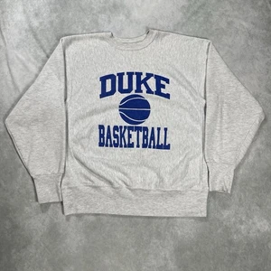 VTG Cotton Exchange Duke University Basketball Sweatshirt Gray Sz XL READ - Picture 1 of 17