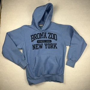 Sudadera con Capucha Vintage Bronx Zoo New York Para Hombre Pequeña Azul Tejido Profesional - Imagen 1 de 10