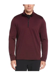 Ben Hogan Men's Burgundy L/S Micro Jacquard 1/4 Zip Golf Sweater Size 3XL NEW - Picture 1 of 5