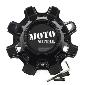 Moto Metal Gloss Black Center Cap 9"OD Bolt Open Closed for MO804 CAP-MO804D-GB - Picture 1 of 6