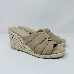 Vince Gilian Espadrille Wedge Sandal Blonde Women's Sz 8.5 - Picture 1 of 10