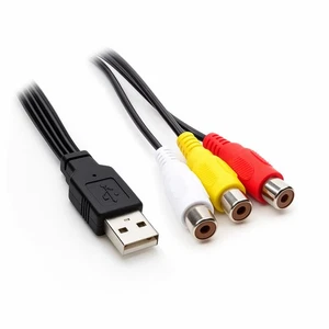 O28 USB On Rca Cable USB Cable 2.0 Male To 3 Rca Jacks Av 150cm - Picture 1 of 10