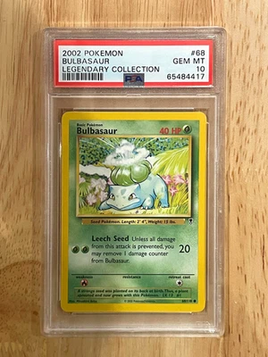 PSA 10 Bulbasaur Legendary Collection Pokemon 2002 Mint Rare - Image 1 of 2