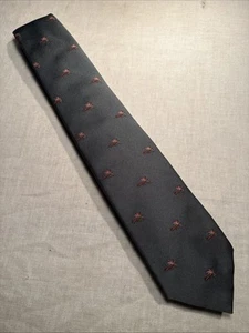 Vintage Men’s LL Bean Fly Fishing Green Tie Silk Blend - Picture 1 of 7