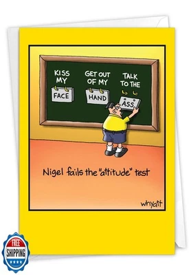 NobleWorks - 1 Funny Card for Happy Birthdays - Hilarious Cartoon Notecard wi - Image 1 of 4