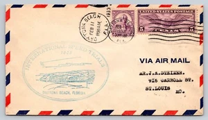 Daytona Land Speed Trials 1933 Blue Cachet Cover Mal Campbell Bluebird Racecar - Picture 1 of 2