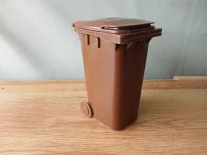 ESE kleine Mülltonne Mini-Mülleimer Stifthalter Miniatur braun NEU - Bild 1 von 8