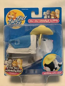 NUEVO ZHU ZHU ZHU MASCOTAS HÁMSTER CONJUNTO SOMBRERO Y CHALECO OCCIDENTAL SE ADAPTA A TODOS LOS HÁMSTERS - Imagen 1 de 2