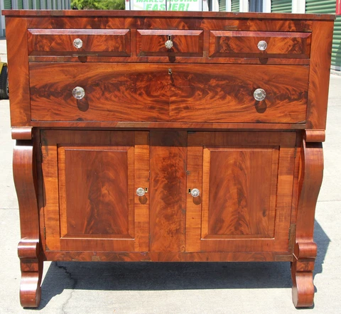 Gorgeous Classical Empire Flame Mahogany Sideboard Jelly Cupboard Cabinet Ca1840 Cover