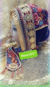 Traditioneller palästinensischer Kopfschmuck Stickerei Hochzeit Hena handgefertigt schönes Stück - Bild 1 von 1