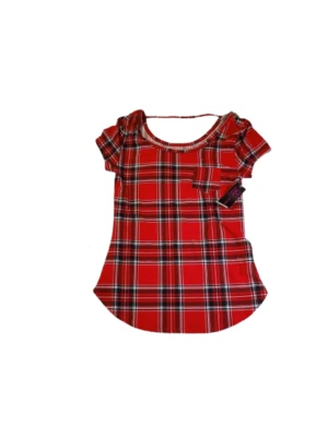 Camiseta No Boundaries Juniors Roja Escocesa Cuello Redondo Talla Mediana Foto 1 de 4