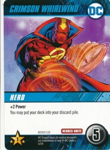 CRIMSON WHIRLWIND DC Comics Deck Building Game card HEROES UNITE RED TORNADO