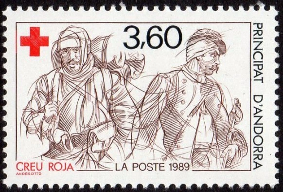 Andorra, French Administration Scott #374 VF MNH 1989 Red Cross - Image 1 of 1