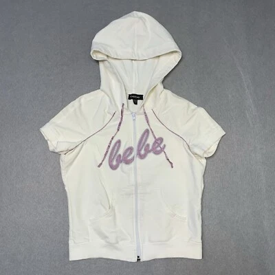 Sudadera con capucha vintage Y2K Bebe manga corta cremallera talla M Foto 1 de 4