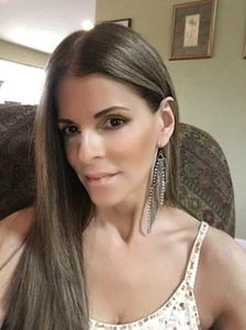 Women's Silver and Gold Tiered Chain Earrings - Picture 1 of 4