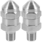  2pcs Car Washing Nozzle Full Cone Spray Nozzle Stainless Steel 1/8 Thread Spray