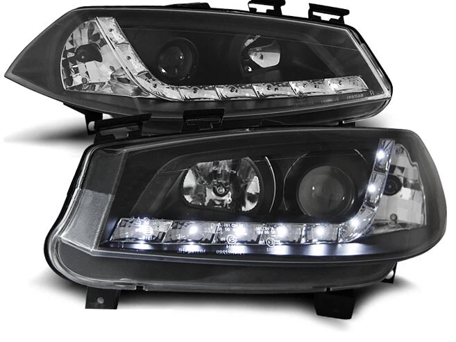 Headlights for Renault Megane II 2002 2003 2004 2005 VR-1522 Daylight Black - Image 1 of 1