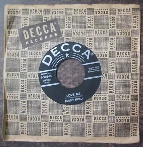 Buddy Holly - Love Me / You Are My One Desire 1958 45 rpm Decca 9-30543 - Picture 1 of 5