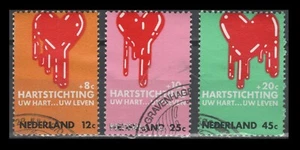 Niederlande B462-B464 für Niederlande Herzstiftung (3 gebrauchte Briefmarken, 1970) - Bild 1 von 1
