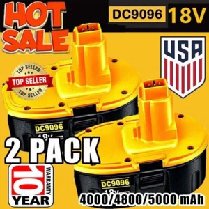 1/2PACK 18 V For Dewalt 18 VOLT DC9096 DC9098 Ni-MH Battery DC9099 DE9096 DW9096 - Picture 1 of 20