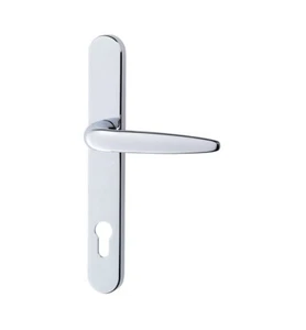 UPVC Door Handle Chrome Yale Sprung Lever/L PVC Double Glazing Pair Set Patio - Picture 1 of 3