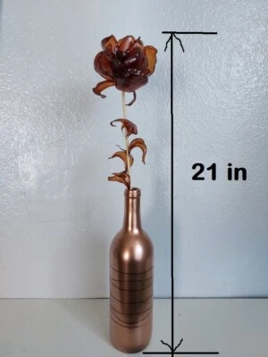 Exclusive artificial flower in a glass vase living room bedroom kitchen decor. - Image 1 of 4