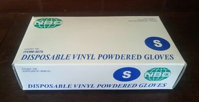 NBD Disposable Vinyl Gloves POWDERED Non-Sterile Non-Latex SMALL 100 count - Изображение 1 из 4