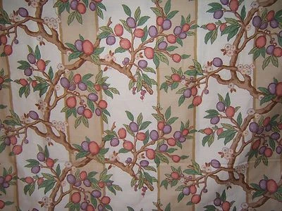 Brunschwig & Fils, Kumquat Tree, Floral Novelty, Vintage, BTY, Color Plum - Image 1 of 2