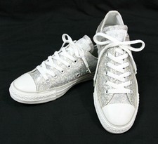 silver sparkle converse womens shoes