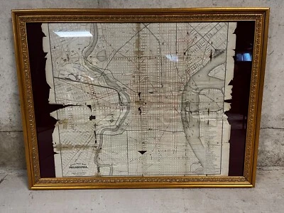 Antique map of Philadelphia, 1876, centennial fair, Philly, rare - Image 1 of 4