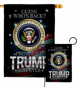 President Trump Best Ever Garden Flag Vote Patriotic Decorative House Banner - Picture 1 of 17