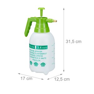 Drucksprüher 1,5 L Messingdüse Pumpsprühflasche Pflanzensprüher Gartenspritze PE