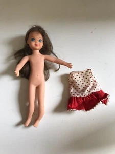 Vintage 1965 Mattel Japan Tutti Doll Chris Barbies Sister Bendable Brunette - Picture 1 of 11
