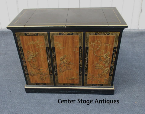 63242 DREXEL Oriental Bar Cart Server Sideboard Cabinet Cover
