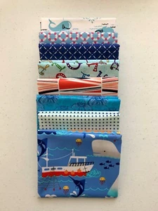 Ocean blue 8 pcs. Fat Quarter Bundle - Picture 1 of 1