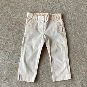 CREWCUTS GIRLS CROPPED PANTS,5, PEACH, 4 POCKETS, ZIP FLY, ADJUSTABLE WAIST - Picture 1 of 4