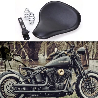 Suporte de mola para Honda Shadow Chopper Bobber assento de motorista solo motocicleta preto - Imagem 1 de 4