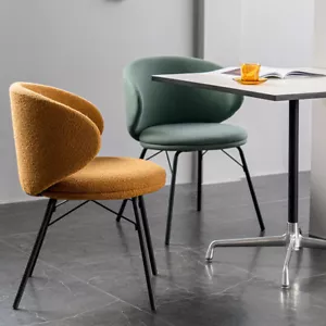Silla de comedor doméstica de hierro forjado Silla de comedor moderna Respaldo Silla de comedor - Imagen 1 de 13