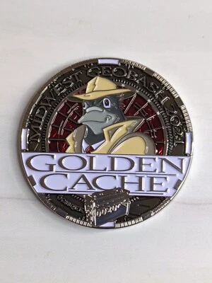 UNACTIVATED-Geocoin - Midwest Geobash 2021-Golden Cache - Image 1 of 4